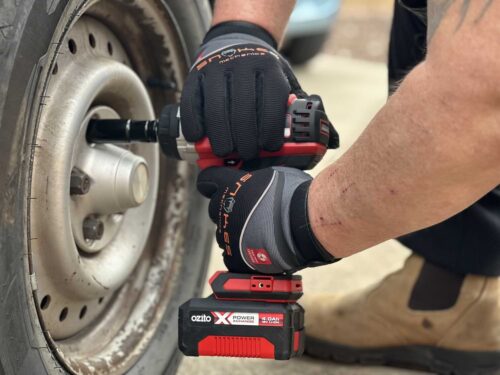 Mechanic using Snakes Mechanics Gloves at Your Safety Factory