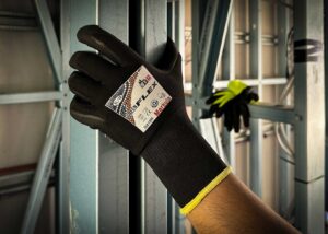 Tradie wearing GreenFlex Recycled Gloves at Your Safety Factory