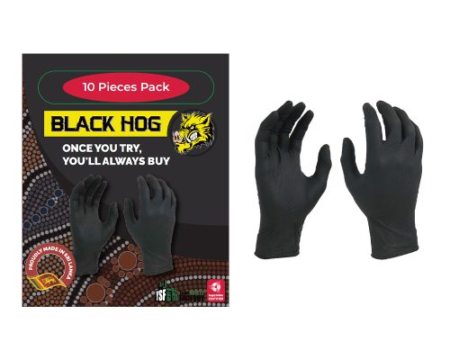 Black Hog Nitrile Disposable Gloves (10 Pieces Box) at Your Safety Factory