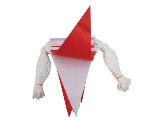 White and Red Bunting at Your Safety Factory